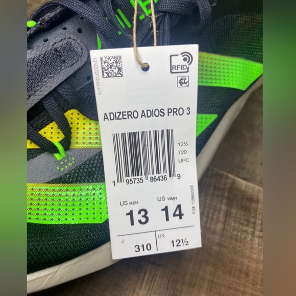 adidas Adizero Adios Pro 3 Running Shoes unisex size 13 men 14 women new - Picture 3 of 10